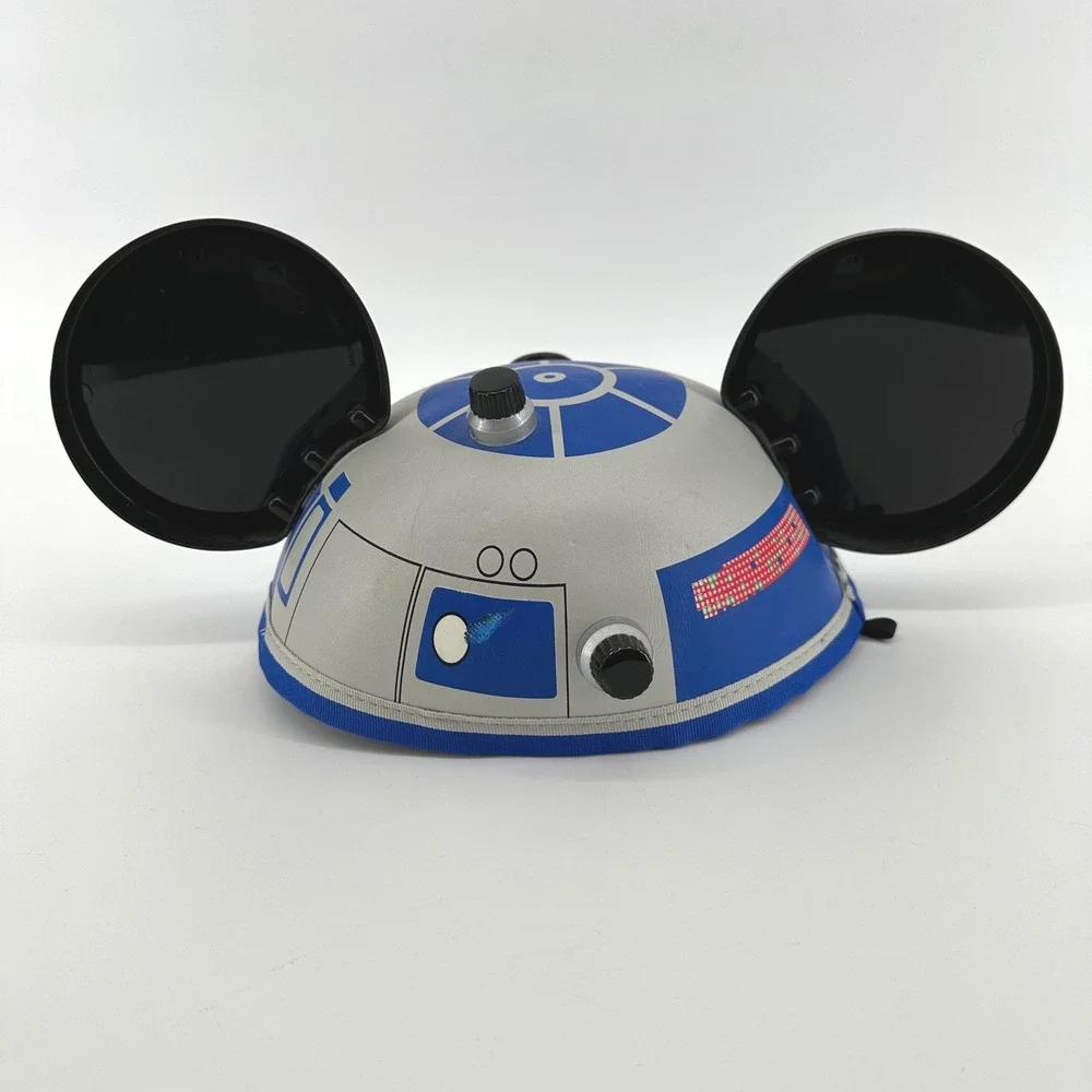 Disney Parks Star Wars R2-D2 Mickey Mouse Ear Hat Youth Blue Silver 54cm